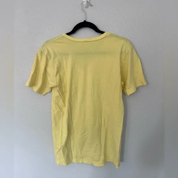 American Apparel Yellow V Neck T Shirt Size Small - Picture 4 of 4